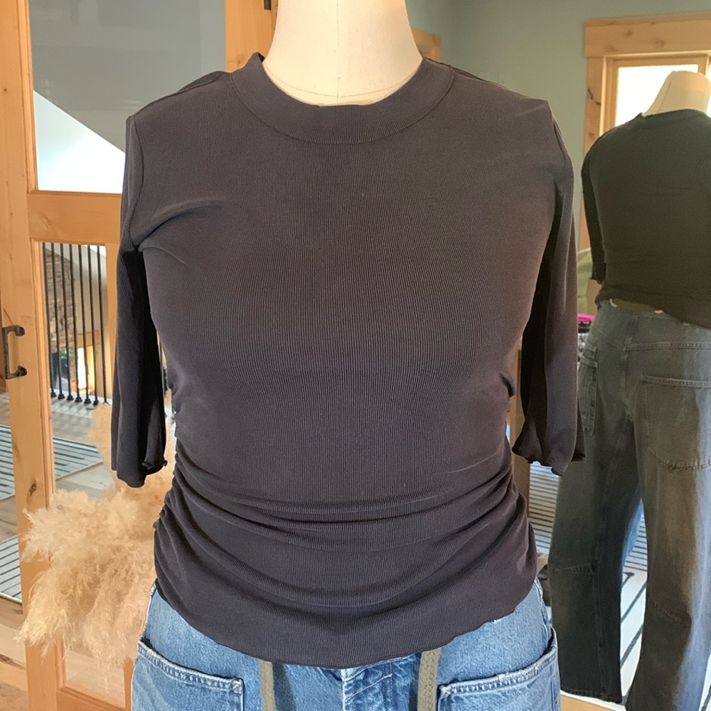 Free People 1/2 sleeve color charcoal Size Large